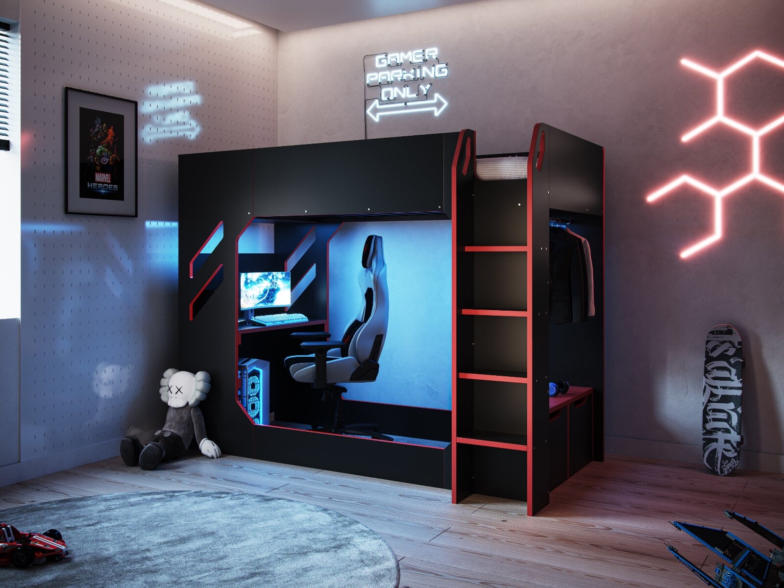 High sleeper shop gaming beds