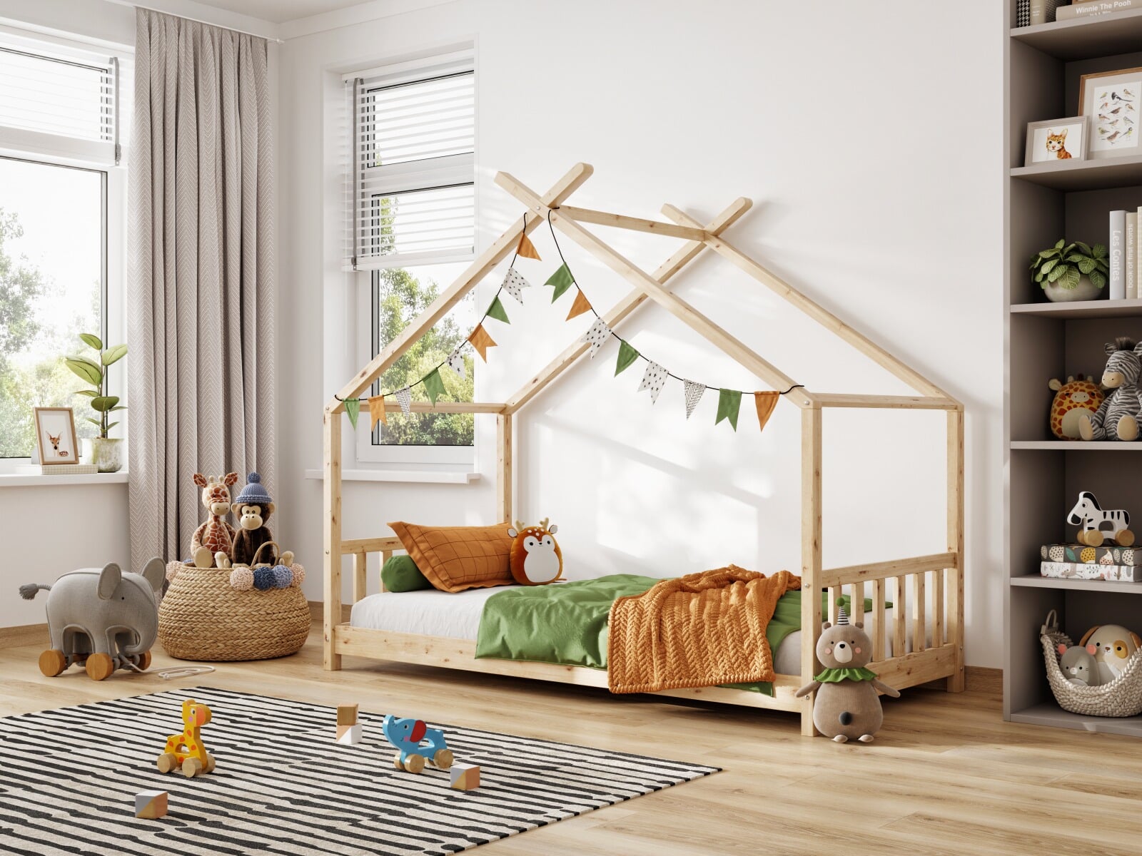 Full bed deals house frame