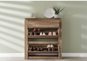GFW Canyon Oak Shoe Cabinet with two drop down drawers for 12 pairs of shoes and a drawer in a realistic oak effect finish