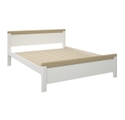Noomi Carita Solid Wood Bed Double White & Oak (FSC Certified)