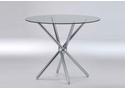 LPD Casa Glass & Chrome Dining Table