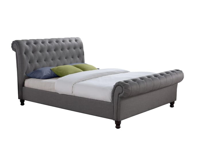 Birlea Castello Fabric Bed Frame, Castello Grey Sleigh Fabric Bed Frame Instructions
