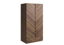 GFW Catania 2 Door 1 Drawer Wardrobe modern style with a classic herringbone inspired wood grain finish available in oak and walnut
