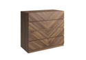 GFW Catania 4 Drawer Chest modern style herringbone design available in an oak or walnut effect finish