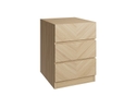 GFW Catania 3 Drawer Bedside Table modern style herringbone inspired design available in an oak or walnut effect finish