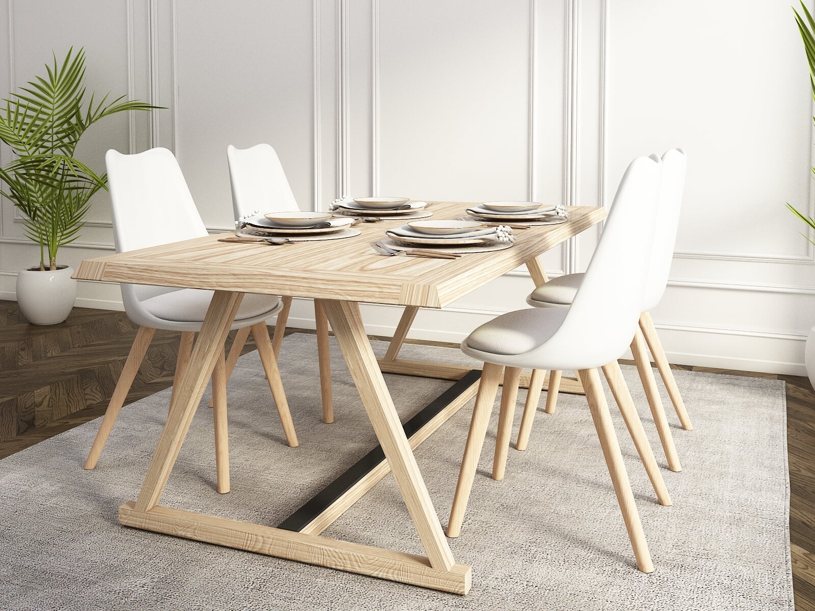 Set of 4 online dining table chairs