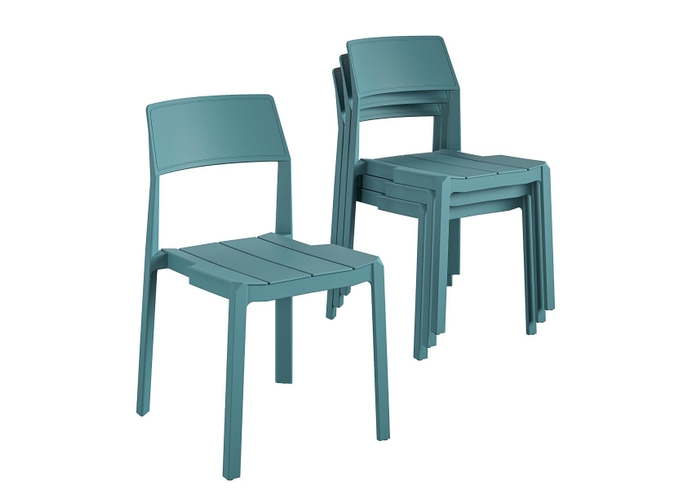 Novogratz Chandler Stacking Dining Chairs Set of 4