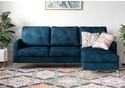 Dorel Chapman Velvet Corner Sofa
