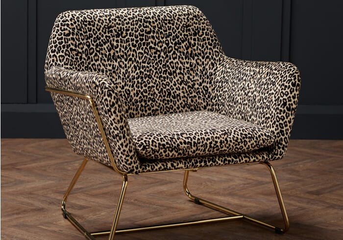 LPD Charles Leopard Print Chair