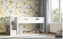Flair White Charlie Staircase Mid Sleeper Cabin Bed