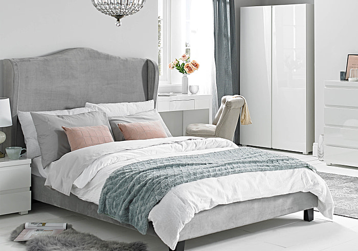 LPD Furniture Chateaux velvet Bed Frame