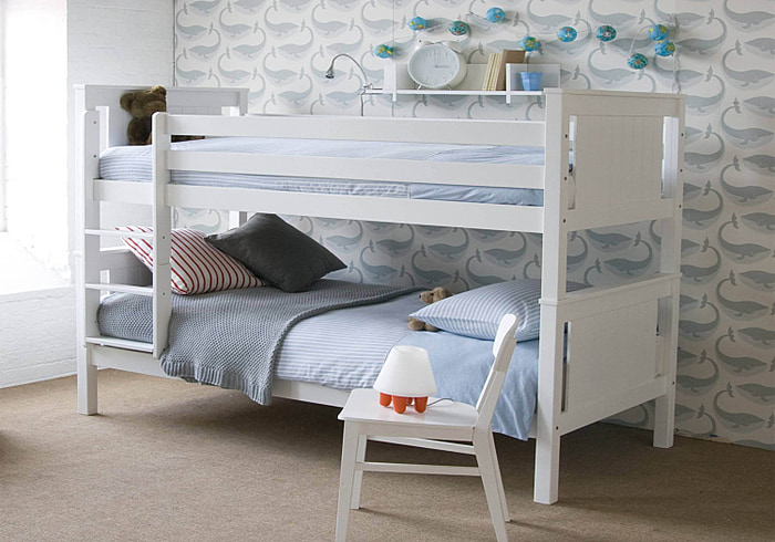 Little Folks Furniture Classic Beech Bunk Bed in White