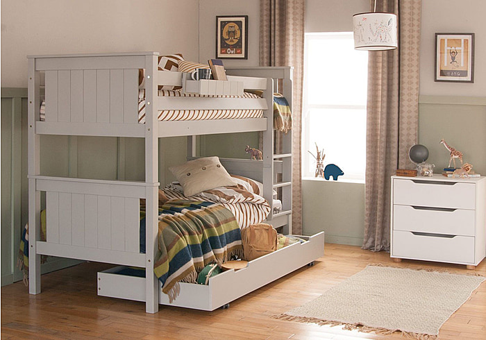 Little Folks Furniture Classic Beech Bunk Bed & Trundle