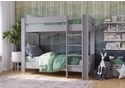 Kidsaw Coast Bunk Bed modern style with clean straight lines and wide panels available in grey and white