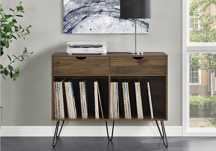 Dorel Concord Turntable Stand With Drawers