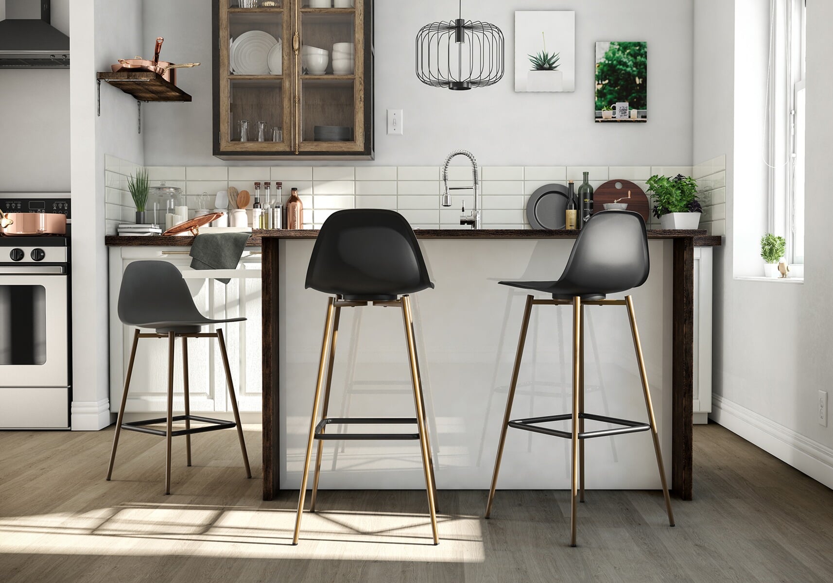 Plastic kitchen bar discount stools