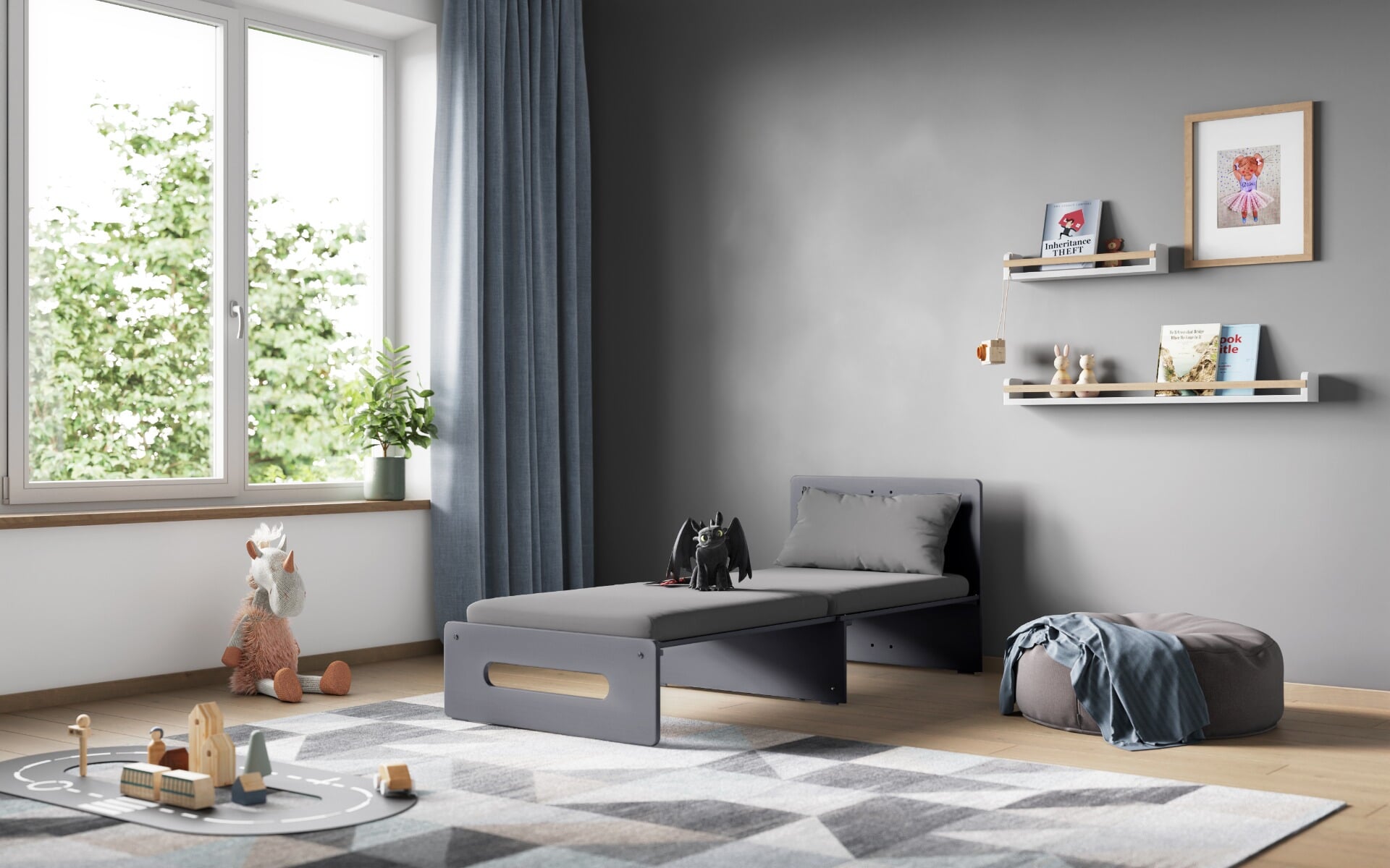 Charcoal outlet grey futon