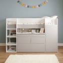Flair Bailey Kids Cabin Bed with Pull Out Desk, Wardrobe and Storage Shelves