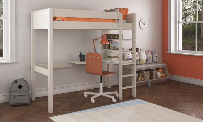 Stompa Classic Highsleeper With Integrated Desk And Shelving