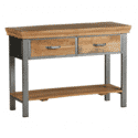 Indian Hub Metropolis Industrial 2 Drawer Console Table
