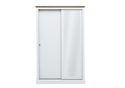 LPD Devon White & Oak 2 Door Sliding Mirrored Wardrobe