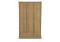 LPD Devon 3 Door 2 Drawer Oak Wardrobe