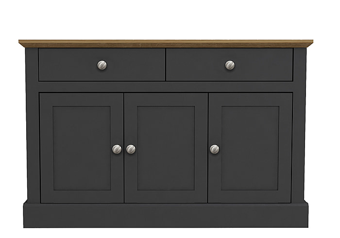 LPD Devon 3 Door 2 Drawer Charcoal & Oak Sideboard
