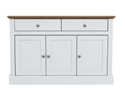 LPD Devon 3 Door 2 Drawer White & Oak Sideboard