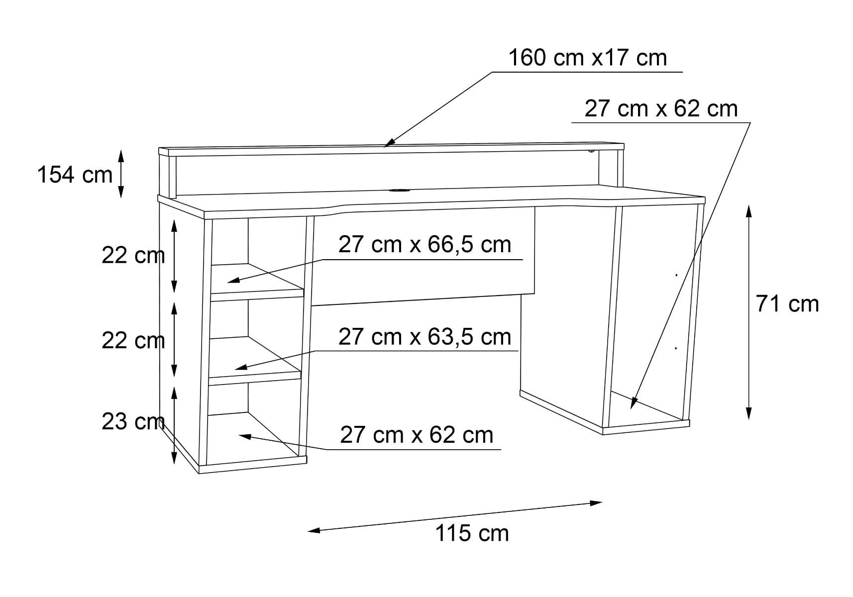 flair power x led gaming desk