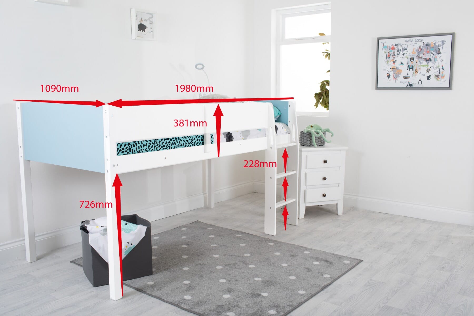 Flair Loop Midsleeper Bed Bedkingdom