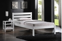 Contemporary white shaker style bed made from solid wood by Flintshire Furniture