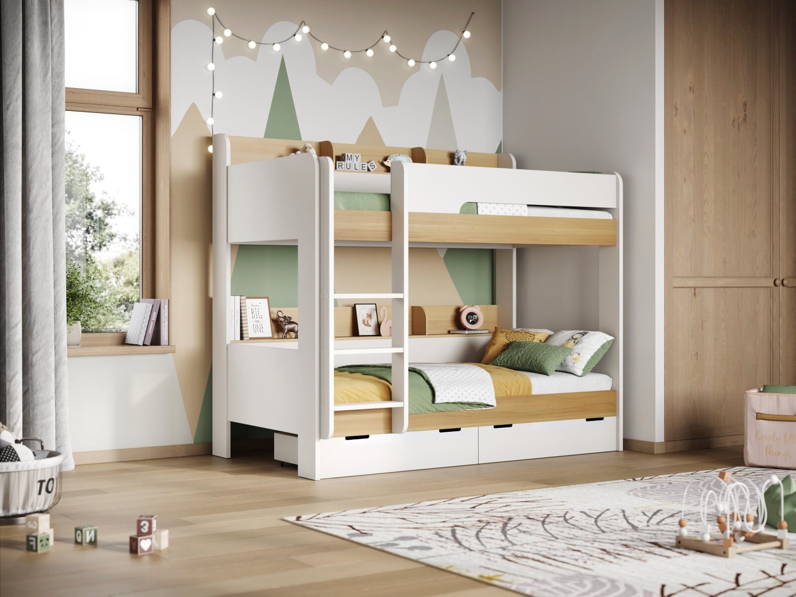 Bunk bed with open space under new arrivals
