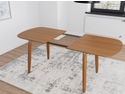Flair Edelweiss 6-8 Seat Extending Dining Table Ash and Brass (170x95 cm)