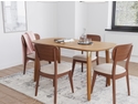 edelweiss ash and brass dining table