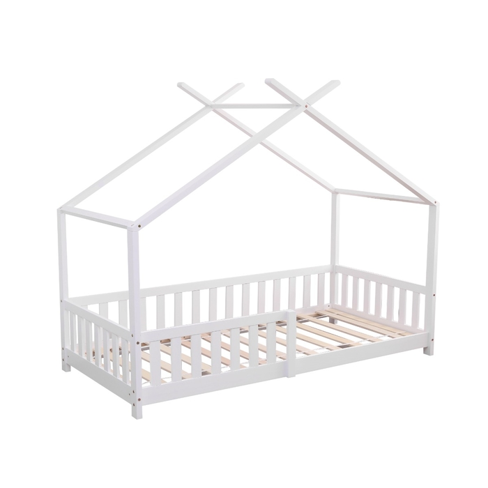 Flair White Wooden Scout Tree Single Bed