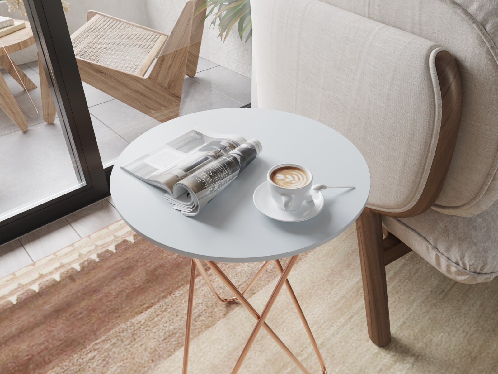 Corner 2025 table grey