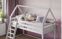 Flair Ellie House Midsleeper Wooden Bed in White