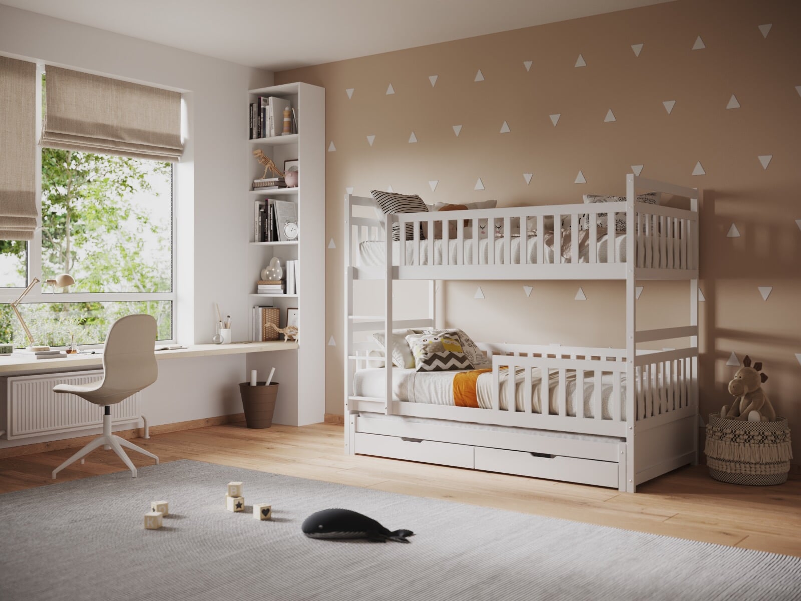 Twin over twin bunk cheap with trundle