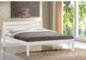 Contemporary white shaker style bed made from solid wood by Flintshire Furniture