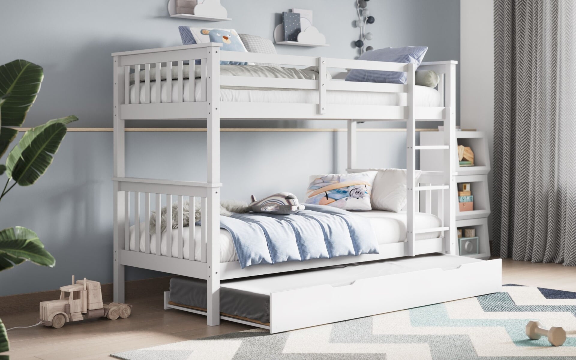 Flair Wooden Zoom Bunk Bed With Trundle