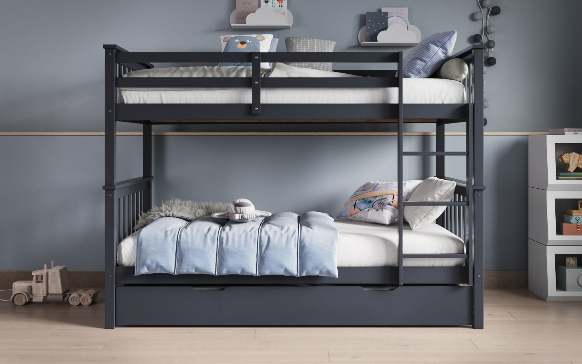 Wood bunk beds that shop can be separated