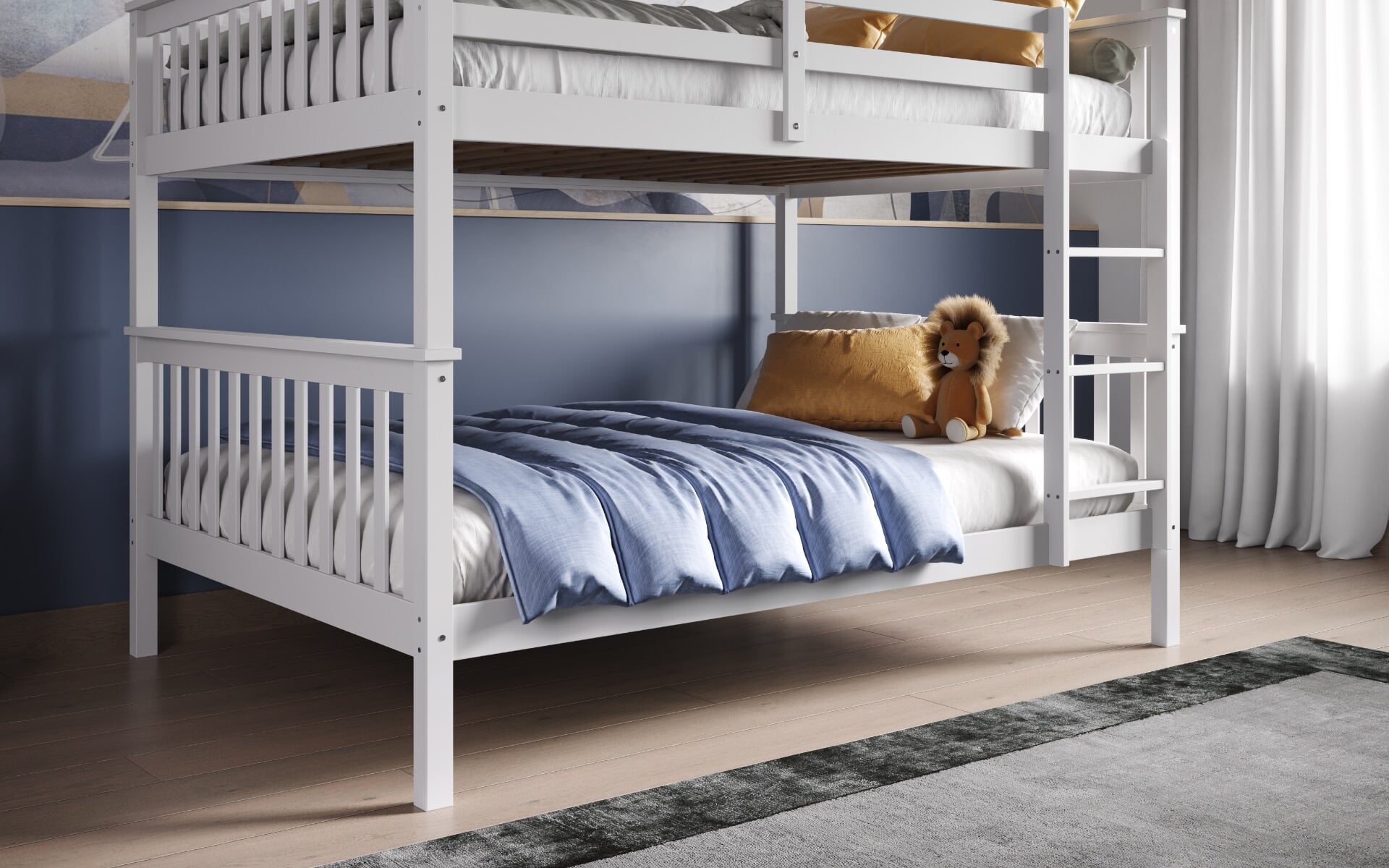 Double bunk bed outlet for small room