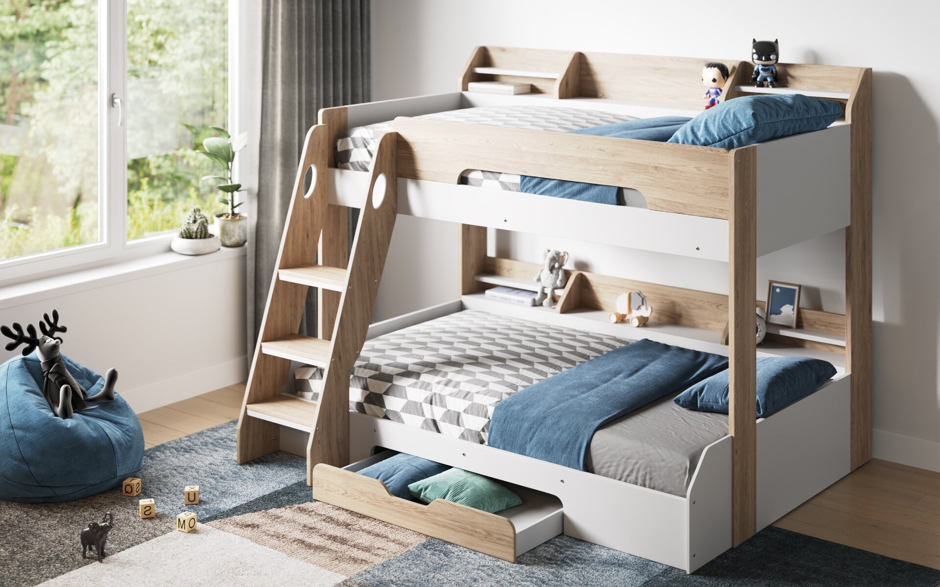 Small triple bunk hot sale bed