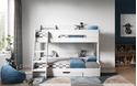 Flair Flick Triple Bunk bed White With Shelves And Drawer

