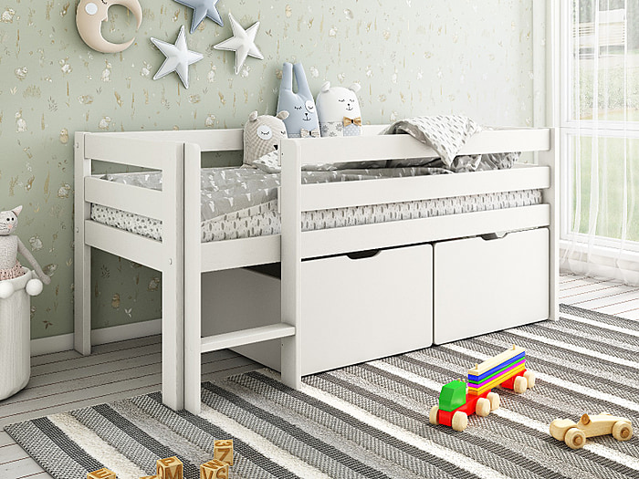 Noomi Shorty Midsleeper With Crate Drawer Set (FSC-Certified)