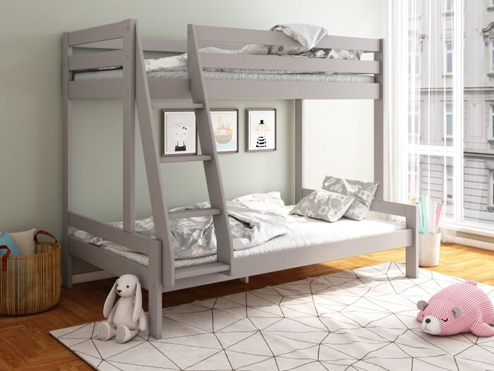 Noomi Nora Solid Wood Triple Bunk Bed, Best Non Toxic Bunk Bed Mattress Uk