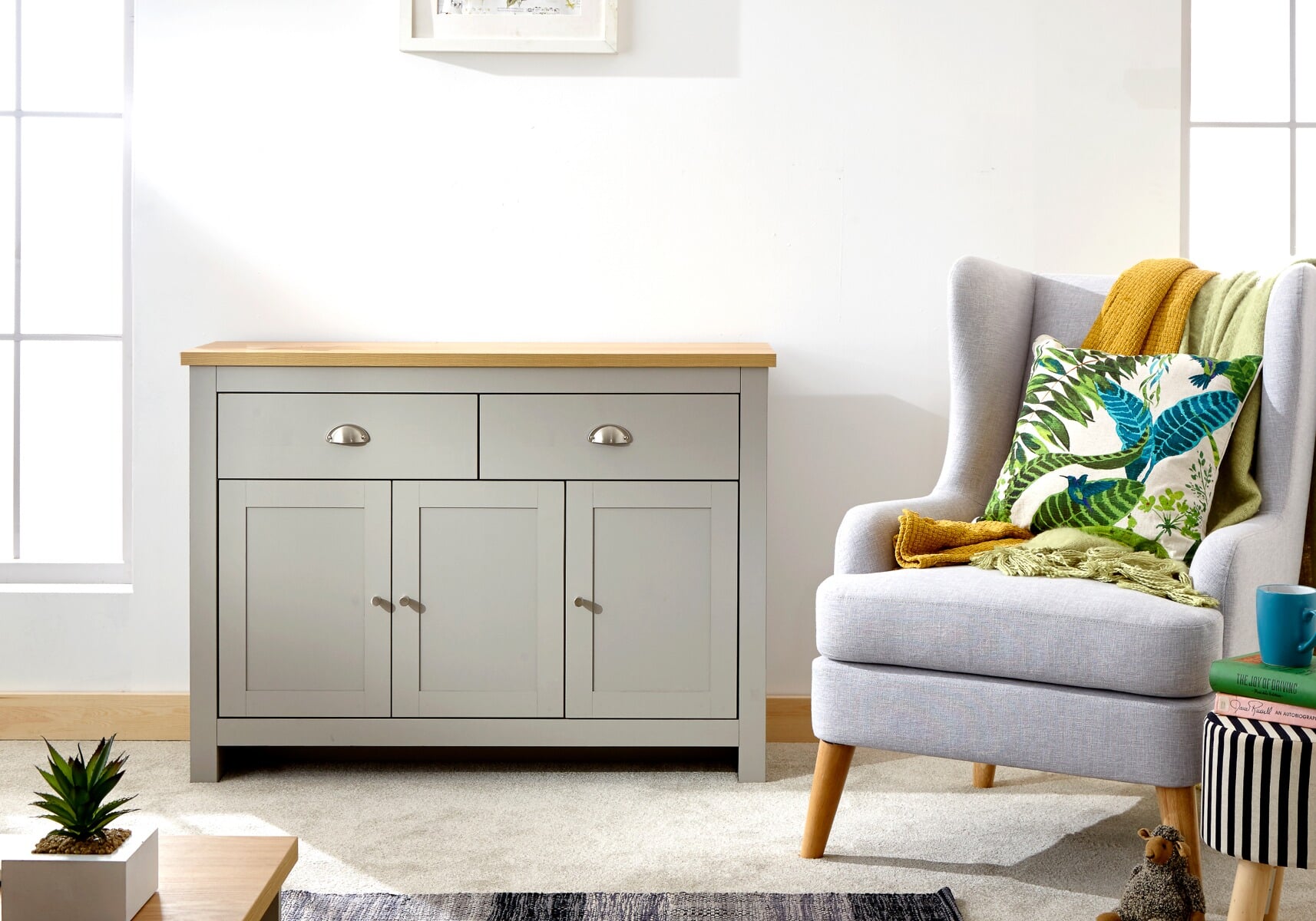 Lancaster grey store sideboard