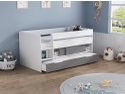 Flair Glide Guest Bed White & Grey with Trundle