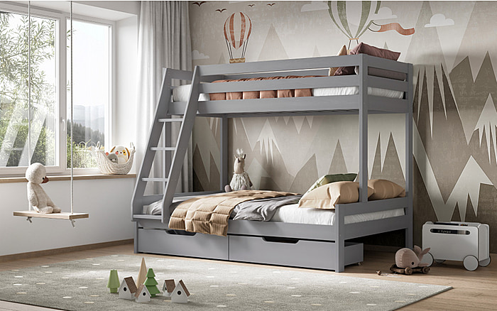 Noomi Nora Solid Wood Triple Bunk Bed (FSC-Certified)