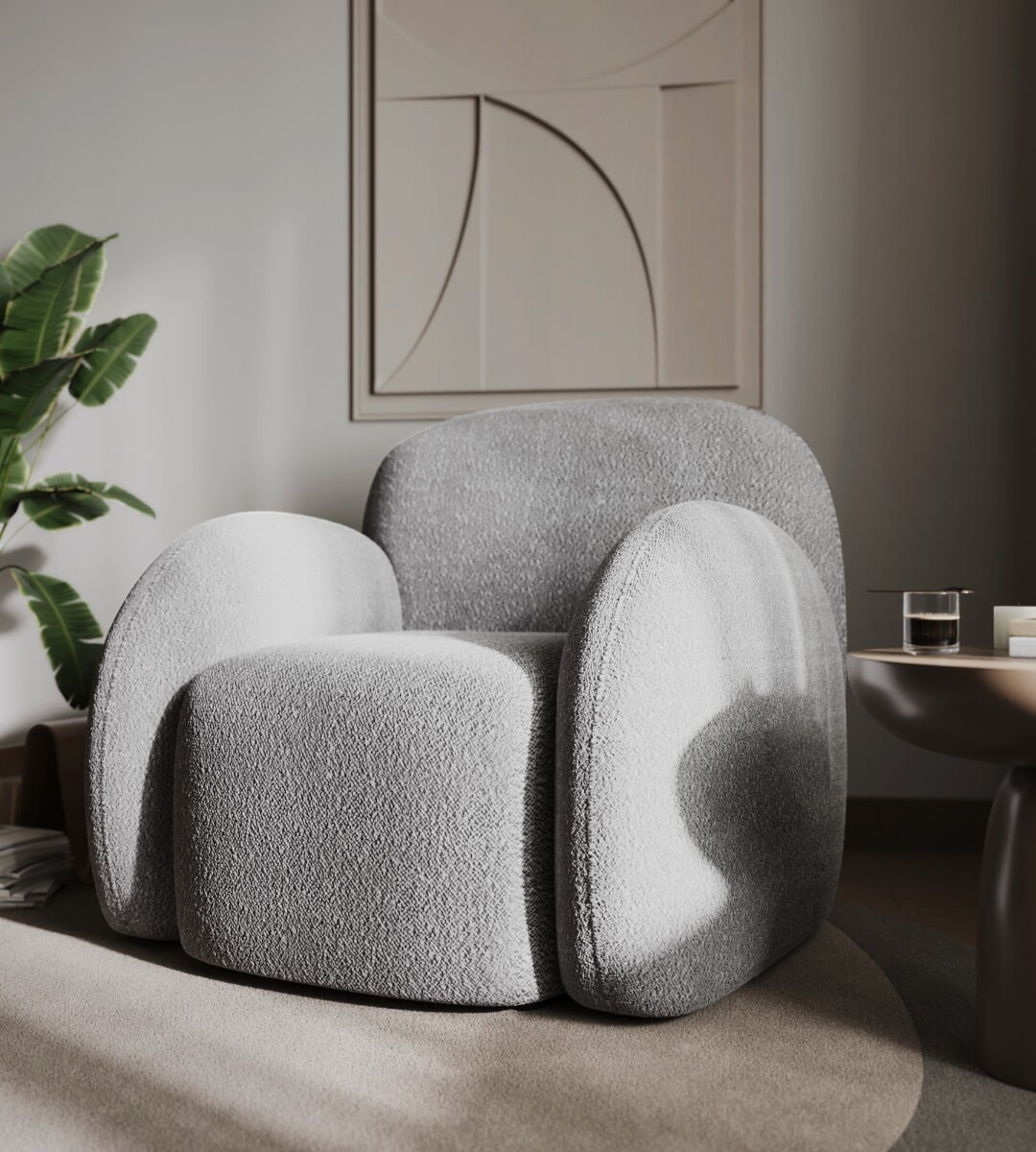 Teddy outlet boucle chair